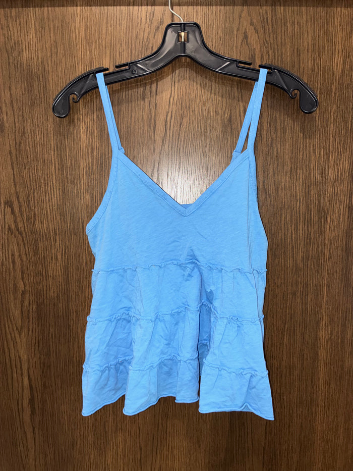 American Eagle Blue Tiered Tank Top Small NWT