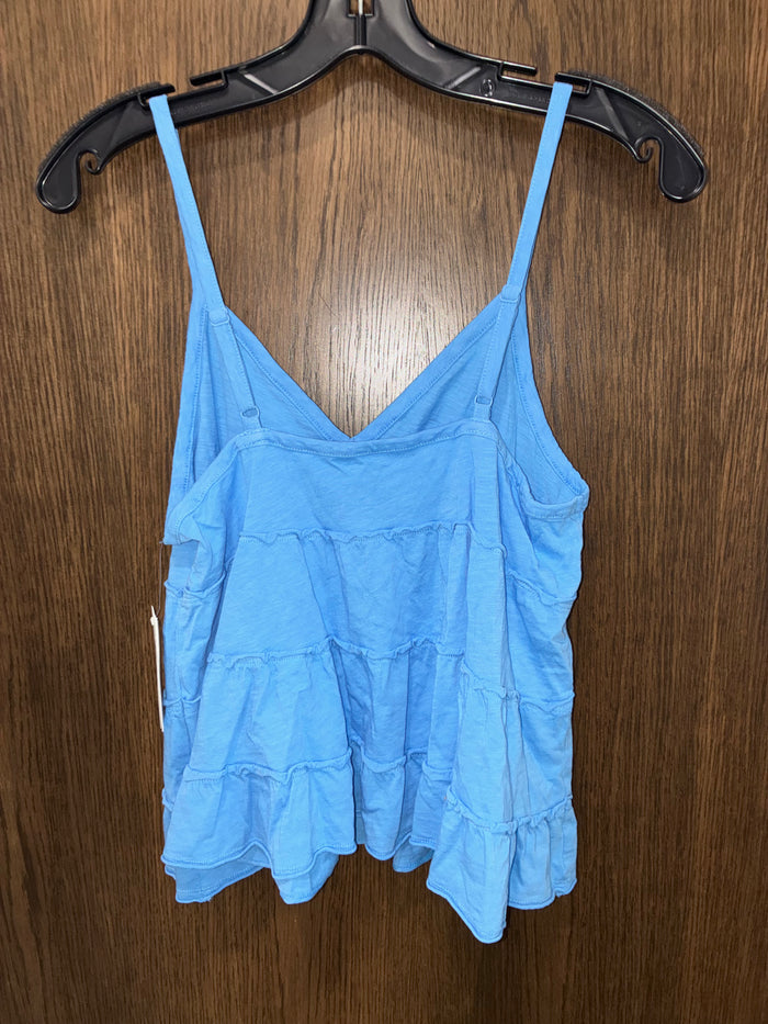 American Eagle Blue Tiered Tank Top Small NWT