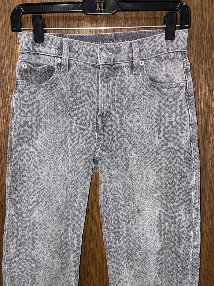 American Eagle Stretch Snake Print High-Waisted Stovepipe Jean Size 000