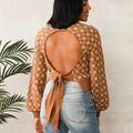 Buckle Willow & Root Open Back Tie Sweater Size Medium