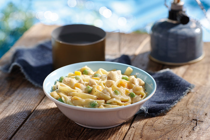 Chicken Blanquette and Egg Noodles