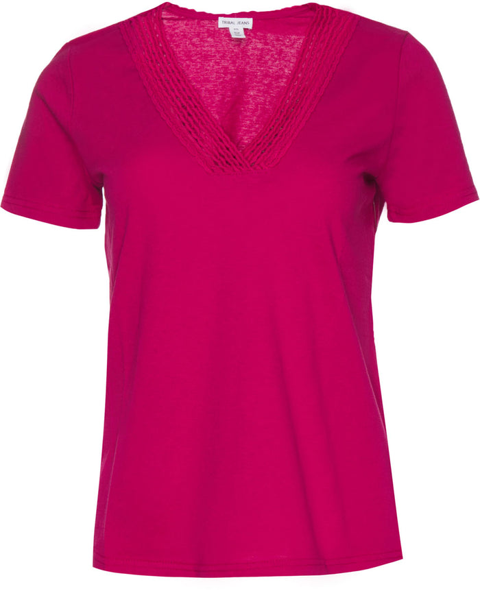 Fancy Crochet T-Shirt - Women's
