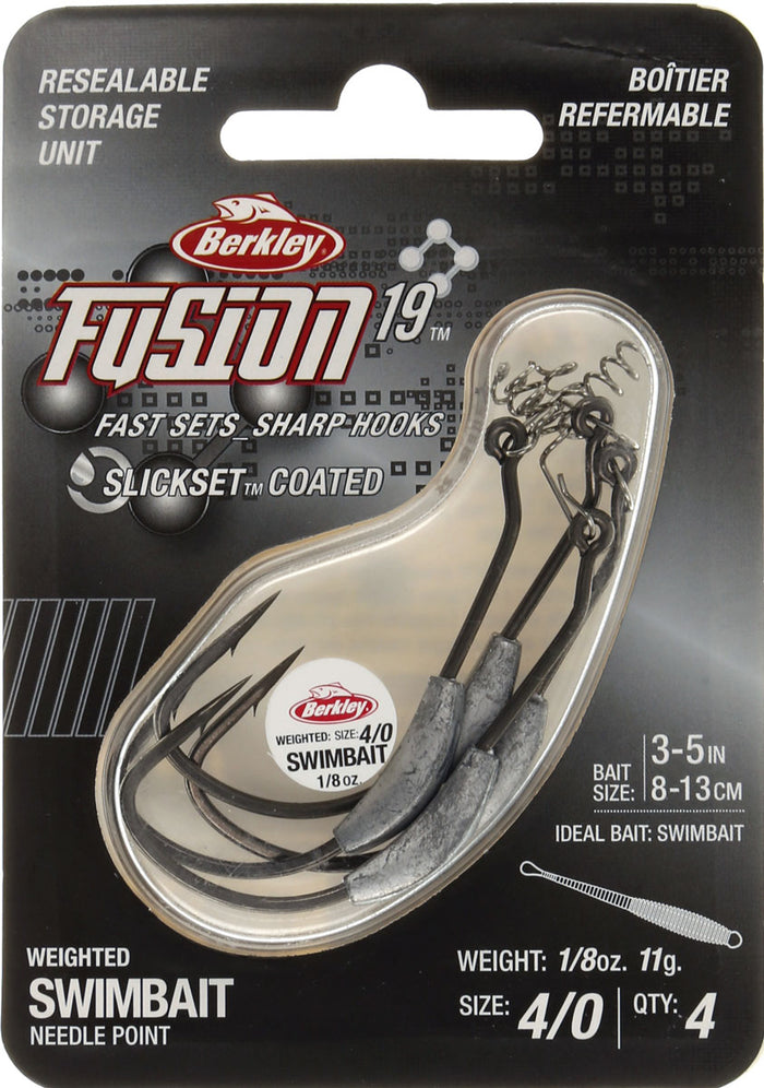 Fusion19 Weighted Swimbait Hooks - 4/PK