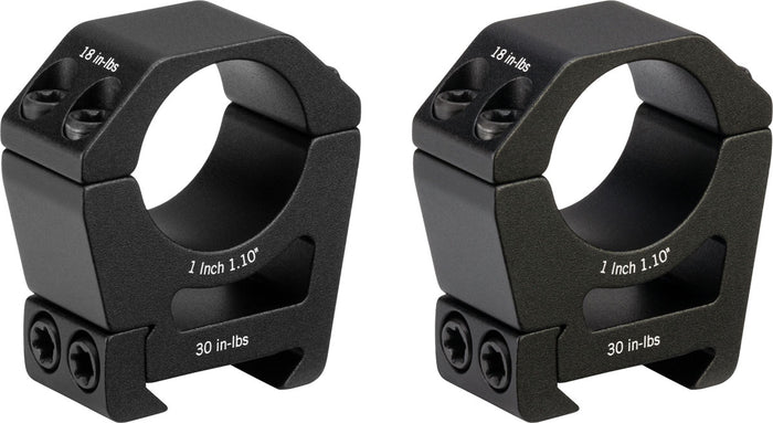 Sport Rifle Scope Rings - High - Matte - 1 in.